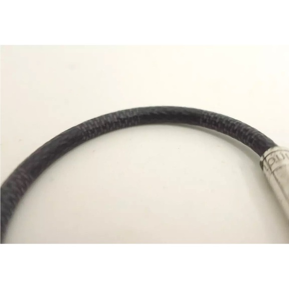 LOUIS VUITTON Damier Graphite Print Bracelet Silver Hardware - Picture 10 of 10